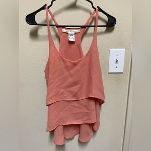 Coral flowy razor back tank